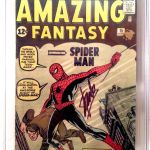 Amazing Fantasy #15 Comic Book CGC 4.5 Signed By Stan Lee Sold For $14,500.00